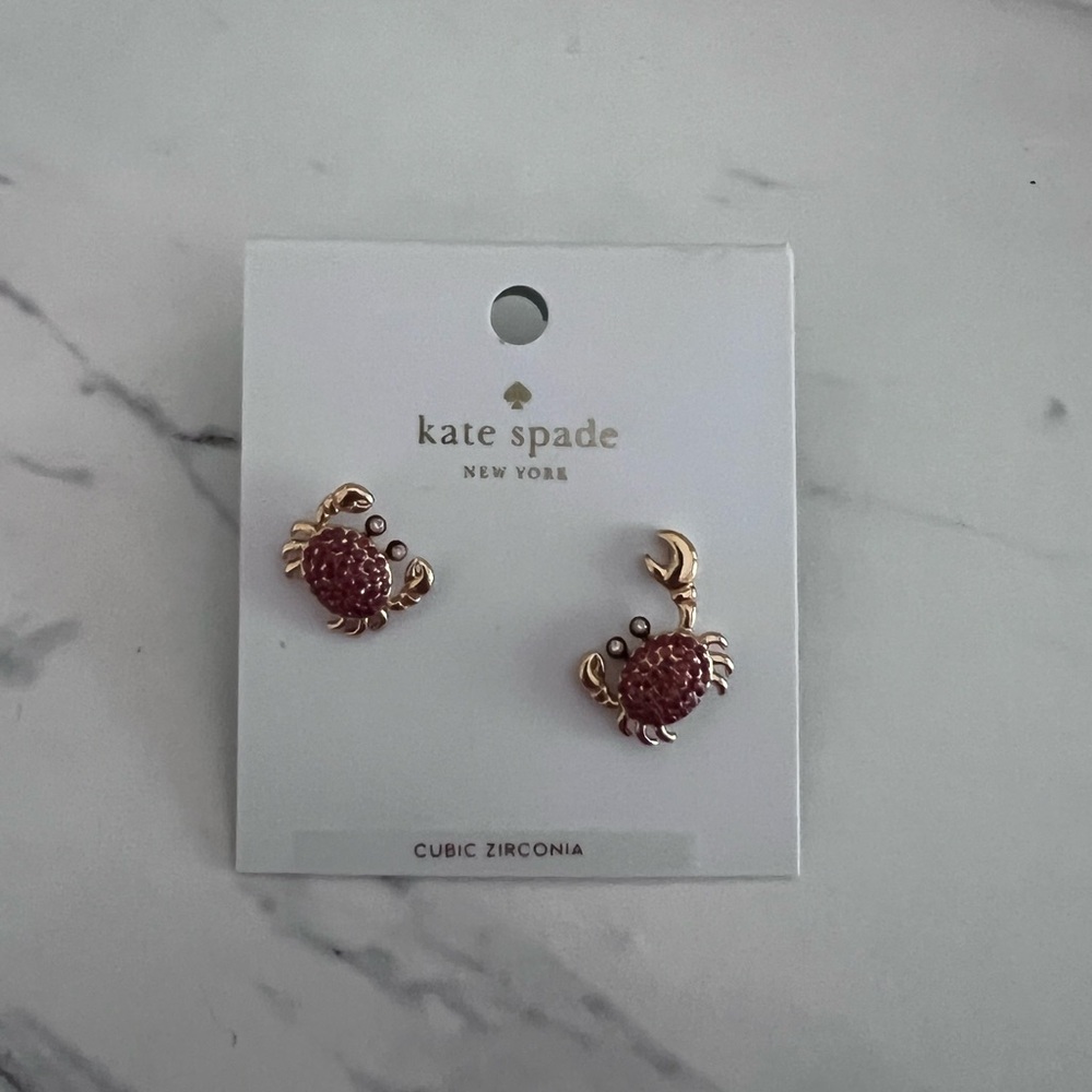 NWT Kate spade crab earrings